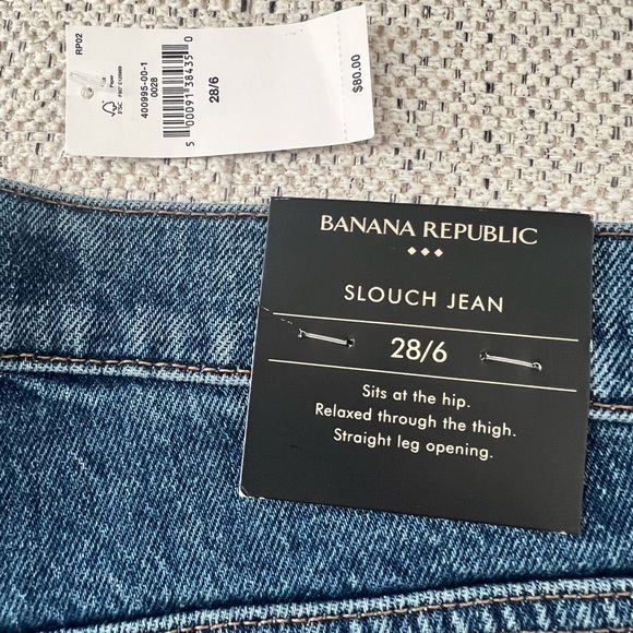 BANANA REPUBLIC SLOUCH JEANS *NEW WITH TAGS* - Picture 4 of 10
